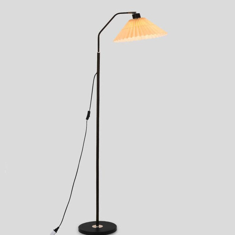 LumiFlair Minimalist Stehlampe | LED Lichtquelle | Verstellbar | Beige & Weinrot | Modernes Design