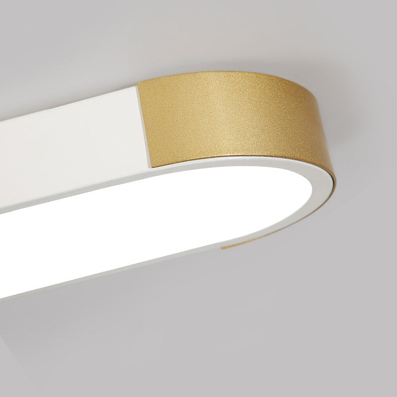 LumiForm Minimalistische LED Deckenleuchte | Rechteckige Ringform | Dimmbar & Modernes Design