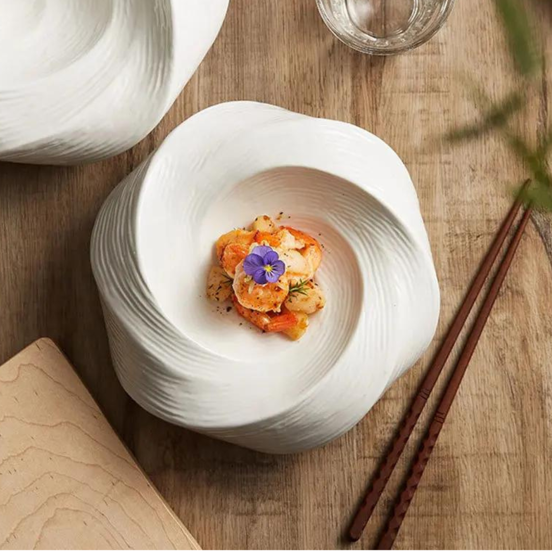 SwirlDish Moderne Keramikschale | Vielseitige Dessert- und Suppenschale | Robuste Qualität