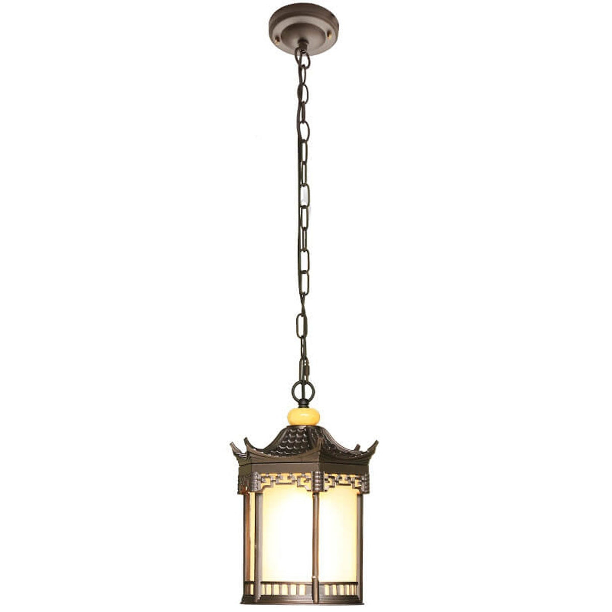 HexaLantern Outdoor LED Hängeleuchte | Wasserdichte Retro-Laterne | Chinesisches Sechseck-Design