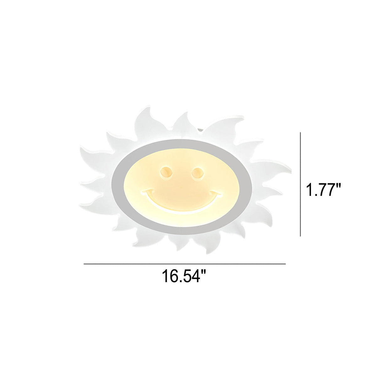 SunnyGlow Smiley LED Deckenleuchte | Cartoon Design | Warm- & Weißlicht | Dimmbar | Kinderzimmer
