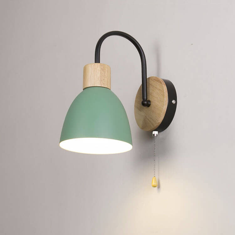 ZippaLite Nordic Wandlampe | 1-flammig | Zugschnurschalter | Macaron-Farben | Minimalistisches Design