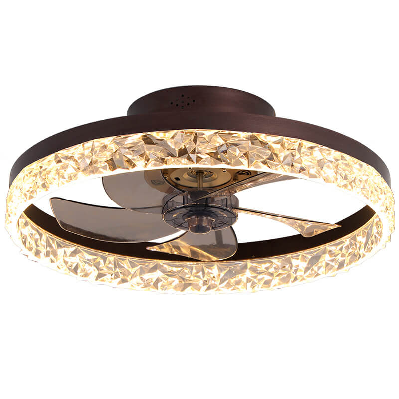 AeroRing Modern LED Deckenventilator | Semi-Flush Mount | Kreisdesign | Stimmungslicht & Lüfterfunktion