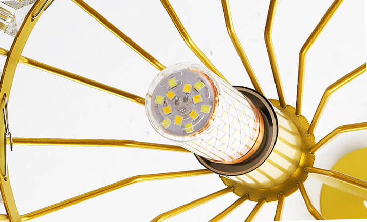 LustraVive Kristall-Deckenleuchte | Modernes Kuppeldesign | 1-Licht Semi-Flush Mount | Zeitlose Eleganz für Ihr Zuhause