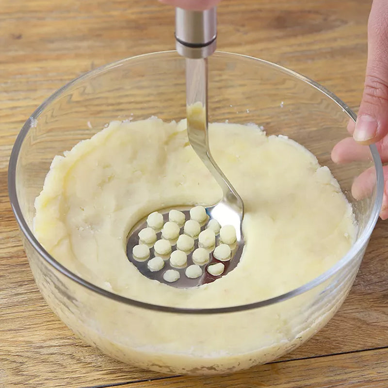 MashPro Edelstahl Kartoffelstampfer | Robustes Küchenwerkzeug | Perfekt für Pürees & mehr
