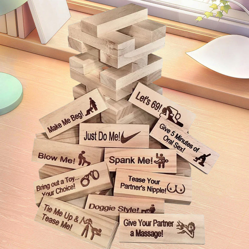 BlockBuster Naughty Jenga Spiel | Stapelspiel für Erwachsene | Lustiges Partyspiel | Familienspaß & Geschenkidee