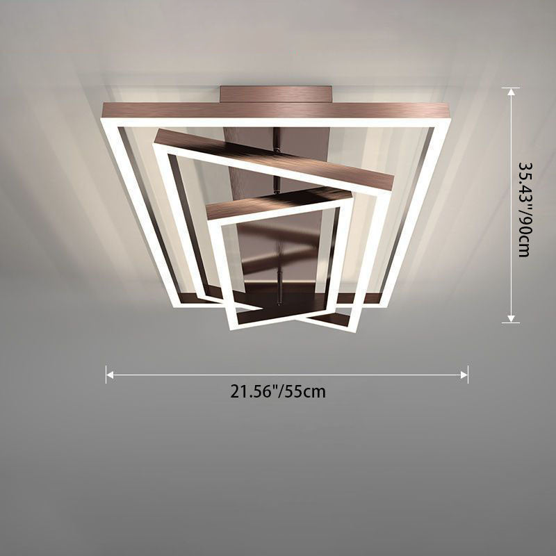 AltoFrame LED Deckenlampe | Minimalistisches Design | Rechteckiger Rahmen | Dimmbar | Wohnzimmerbeleuchtung