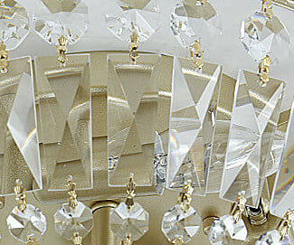 CrystalVibe Vintage Deckenleuchte | Runde Kristallfassung | 4/6 Lichter | Elegantes Design