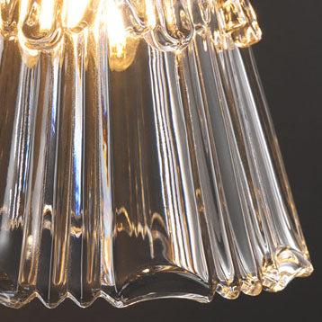 Bellux Glas Pendelleuchte | Modernes Glockenschirmdesign | Messingoptik | 1-flammig | Luxuriöse Beleuchtung