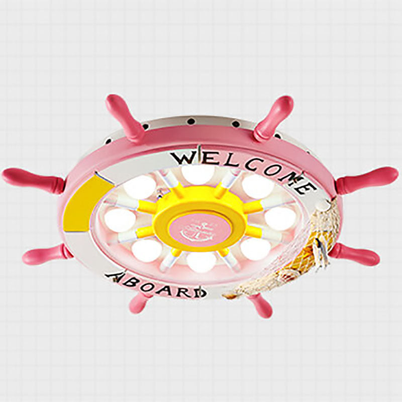 NautiGlow Kinderzimmer LED Deckenlampe | Segelboot-Design | Cartoon-Stil | Stimmungsvolle Beleuchtung