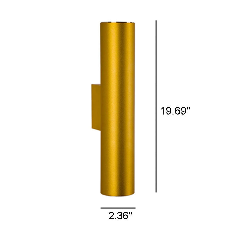 LightVibe Aluminium Wandleuchte Zylinder | 2-flammig | Modernes Design | Innen & Außen