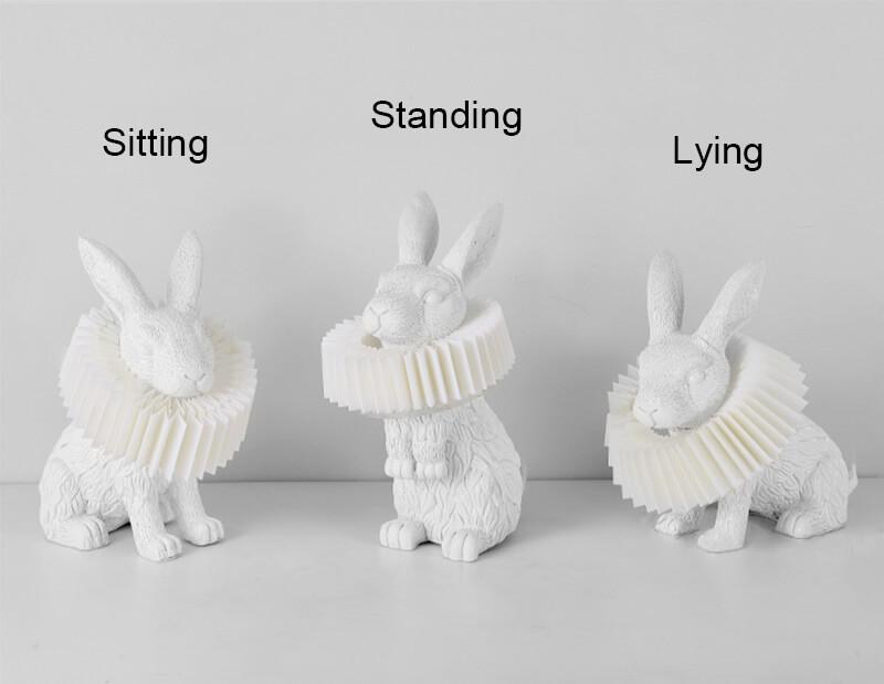 BunnyBright Kreative LED Tischlampe | Resin-Häschen-Design | Warm- & Weißlicht | Deko & Stimmungslicht für Zuhause