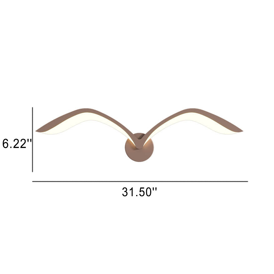 AeroViva Nordic Design LED-Wandleuchte | Minimalistisches Acryl | Seemöwen-Design | Energieeffizient & Modern