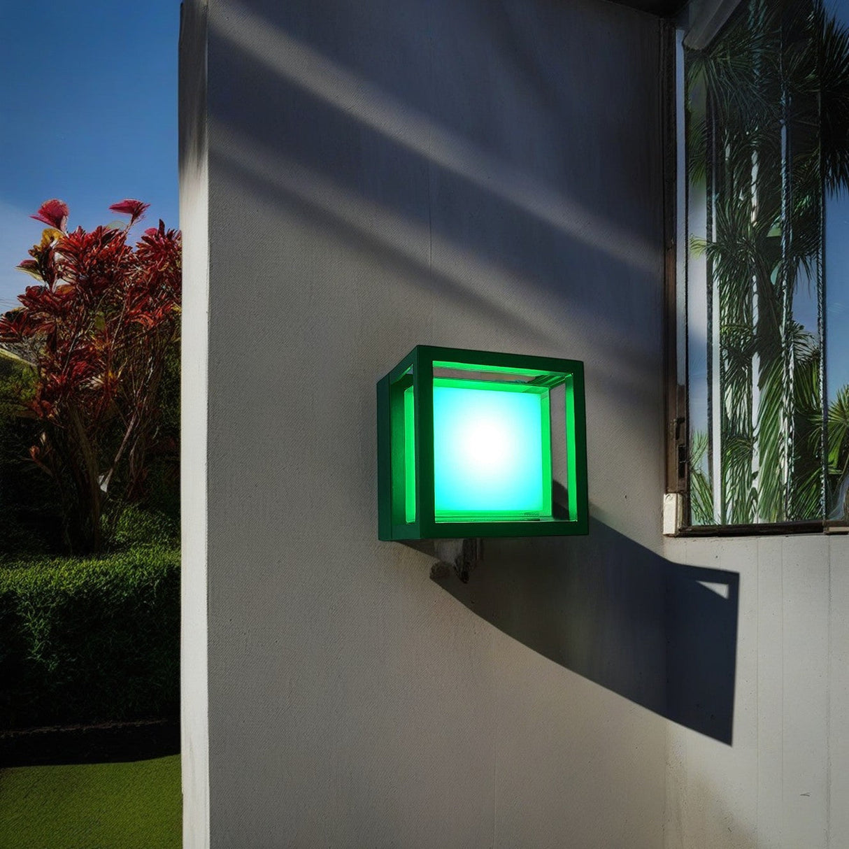 LumenSquare Waterproof LED Außenwandleuchte | Zeitloses Aluminium-Acryl Design | Garten- und Terrassenbeleuchtung