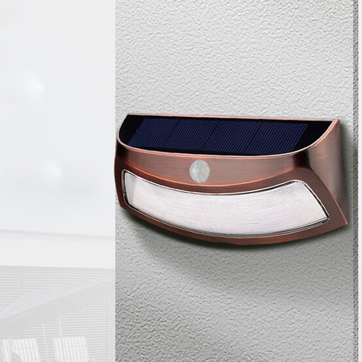 LumiTrape Solar Wandleuchte | Trapezförmiges Design | Solarbetrieben | LED Außenbeleuchtung