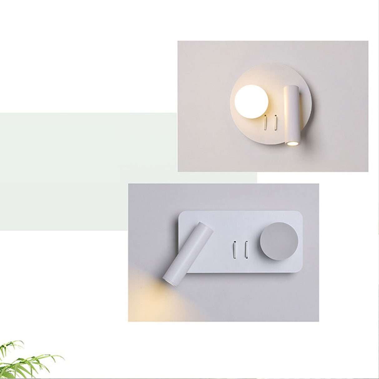 LumoForm Nordic LED Wandleuchte | Rund & Eckig | Minimalistisches Design | Leselampe mit Acryl & Eisen