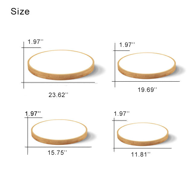 WoodGlow Runde LED Deckenleuchte | Ultra-Dünn | Massivholz | Skandinavisches Design für Wohnräume