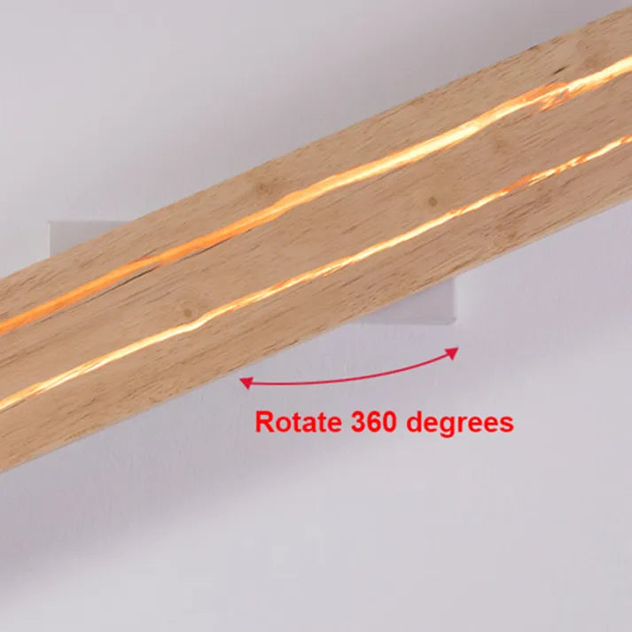 WoodCrack Moderne Holz-Wandleuchte | LED Wandlampe | Stilvolle Wohnraumbeleuchtung | Dekorative Beleuchtung