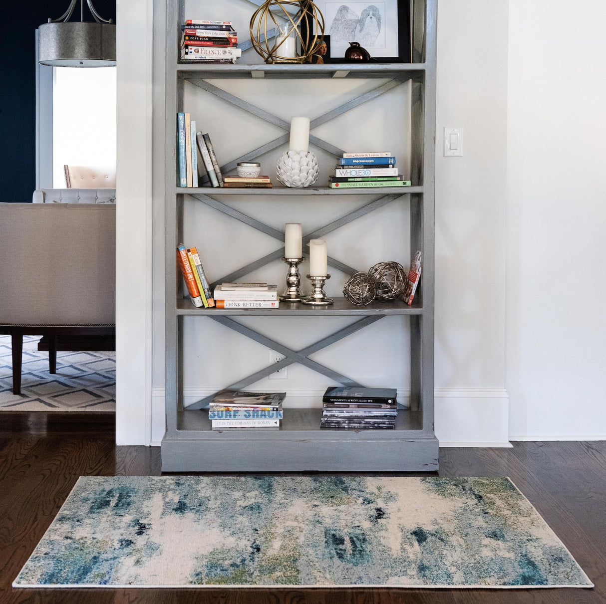 AquarelLuxe Teppich - Wasserfarben-Design | Hochwertiger Teppich für Wohn- & Schlafzimmer | Weich & Pflegeleicht