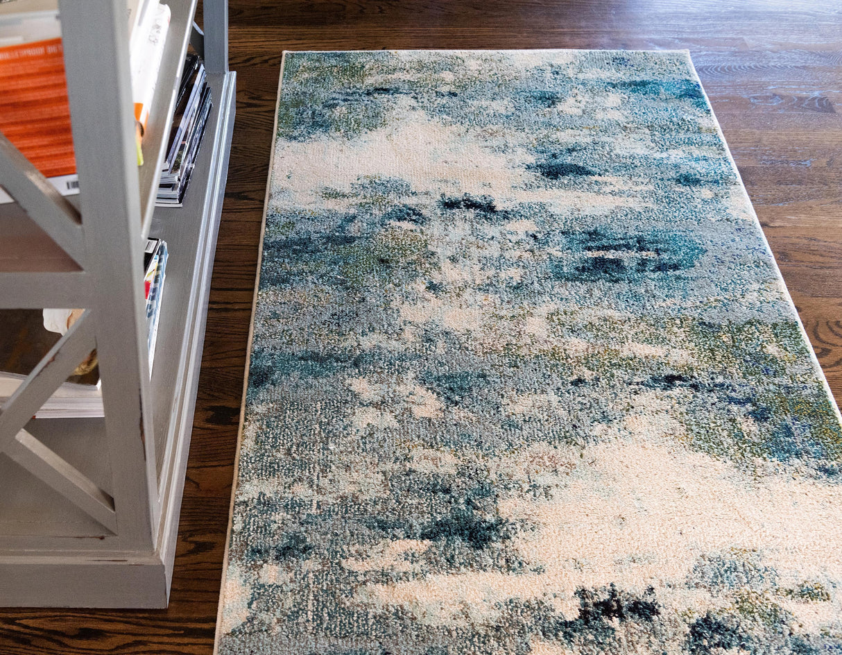 AquarelLuxe Teppich - Wasserfarben-Design | Hochwertiger Teppich für Wohn- & Schlafzimmer | Weich & Pflegeleicht