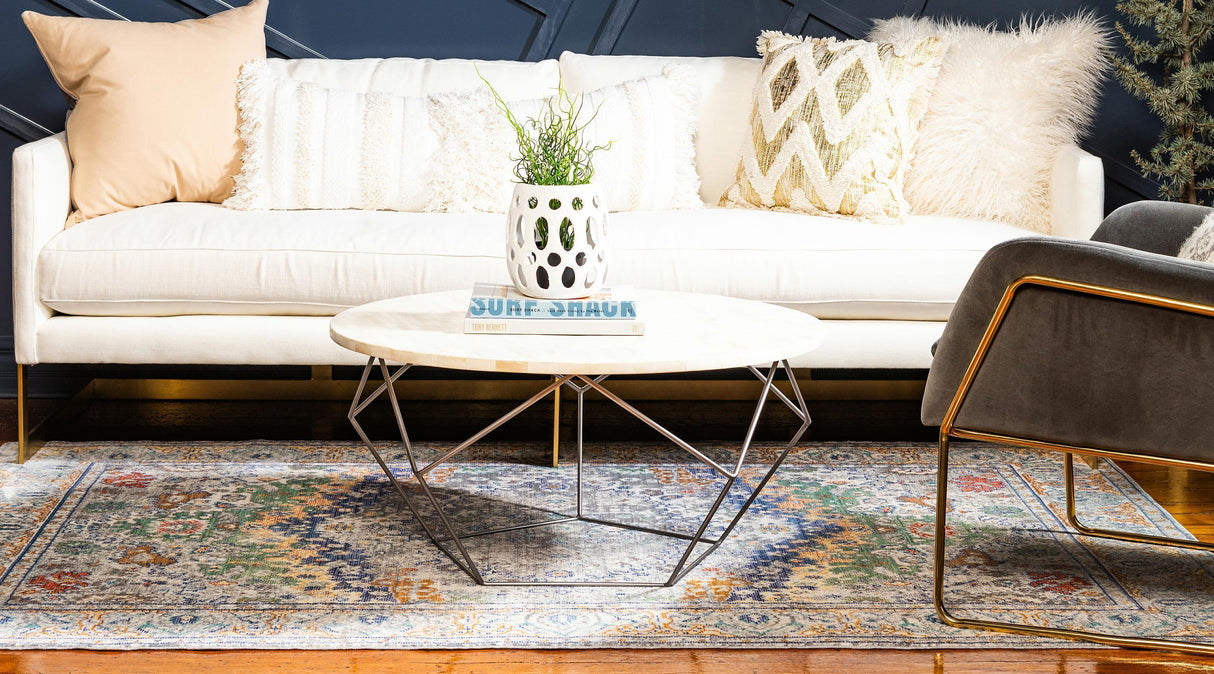 GrayBlue Luxe Teppich | Rechteckiger Teppich in Grau & Blau | Modernes Design für Wohnzimmer & Schlafzimmer