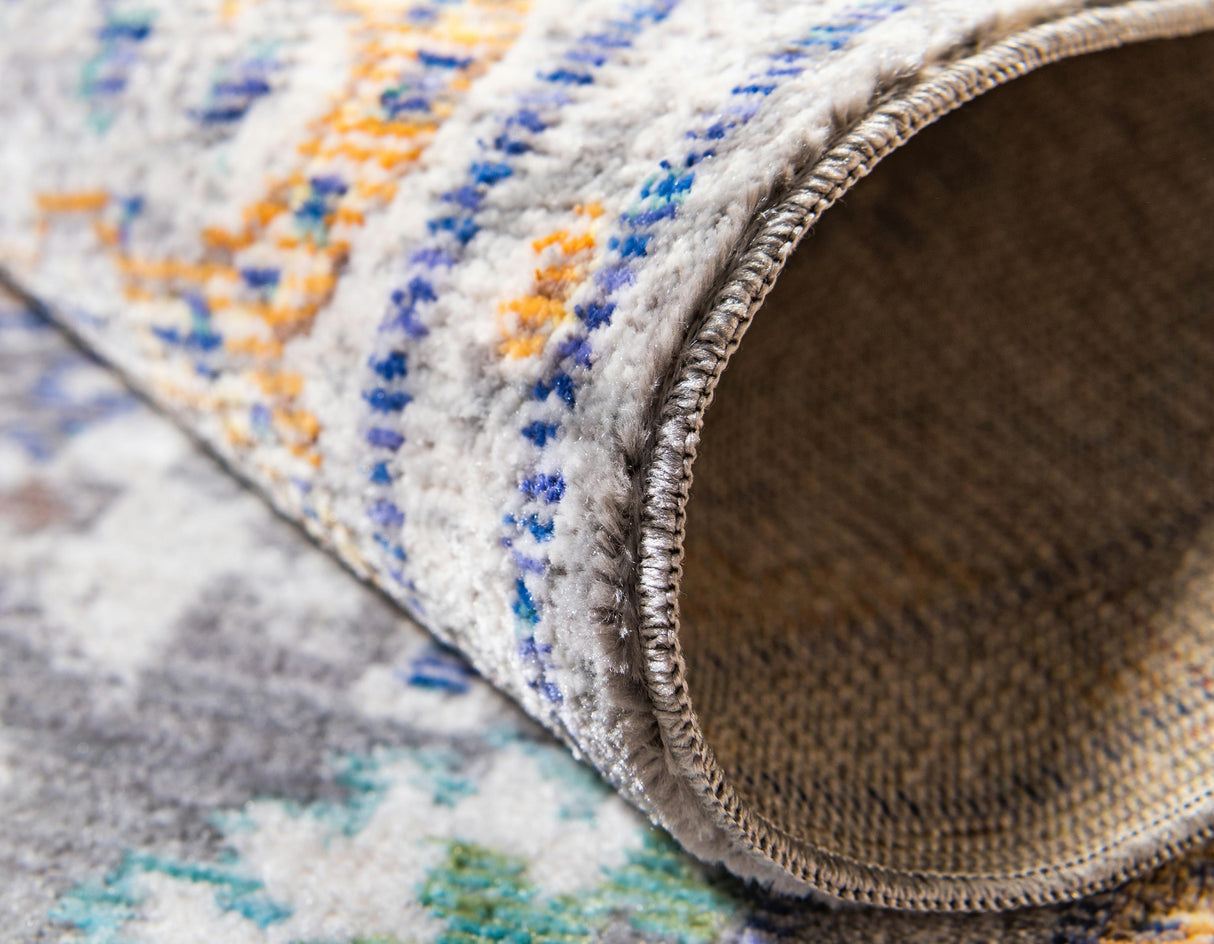 GrayBlue Luxe Teppich | Rechteckiger Teppich in Grau & Blau | Modernes Design für Wohnzimmer & Schlafzimmer