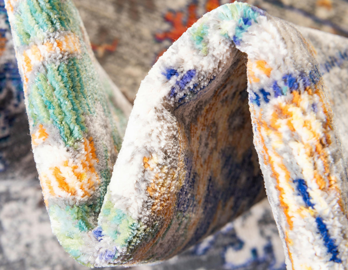 GrayBlue Luxe Teppich | Rechteckiger Teppich in Grau & Blau | Modernes Design für Wohnzimmer & Schlafzimmer