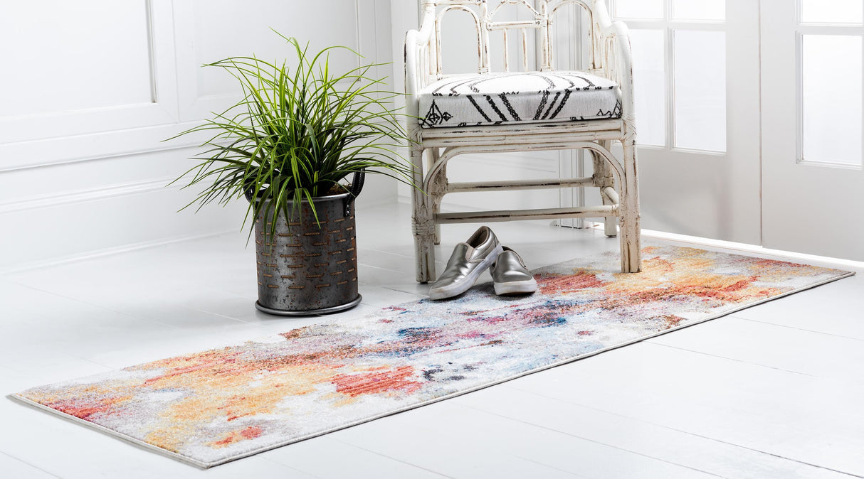 ColorNova Moderner Teppich mit Farbspritz-Design | Hochwertiger Wohnteppich | Vielseitig einsetzbar | Stilvolle Wohnkultur