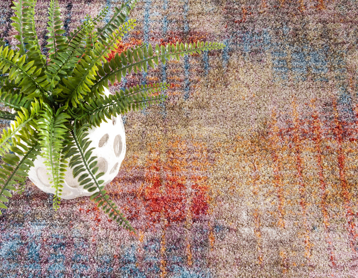 Gridora Moderner Teppich mit verblasstem Gittermuster | Weich & Komfortabel | Elegante Wohnraumdeko