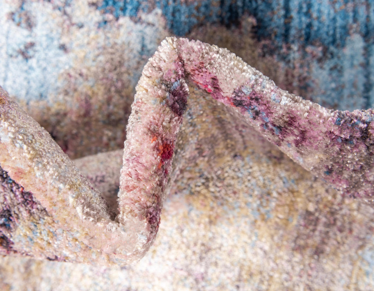 BlueHaven Eleganz Teppich | Moderne Blau-Grau Area Rug | Rechteckig & Rund