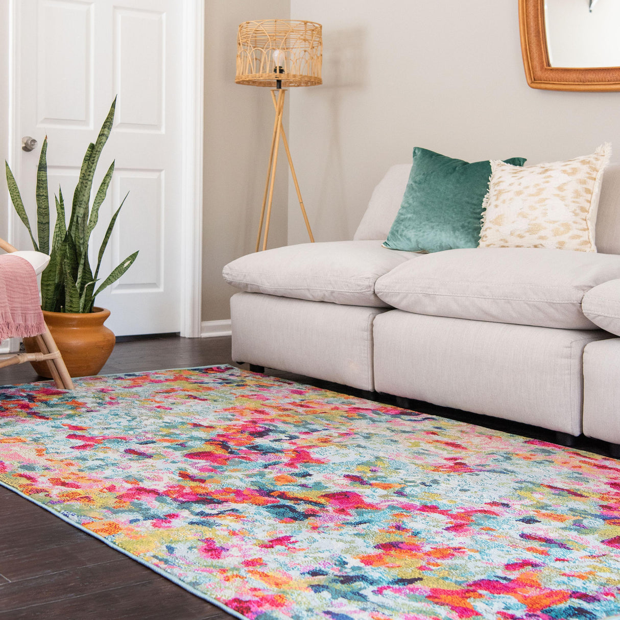 ArtisLoom - Art Deco Teppich in Multicolor Design | Moderner Stil | Luxuriöse Wohnraumgestaltung