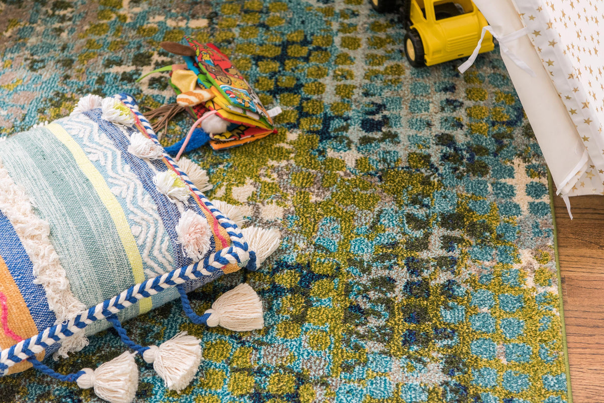 Orbira Moderner Teppich mit Kreisdesign | Elegante Wohnraumdeko | Weich & Pflegeleicht