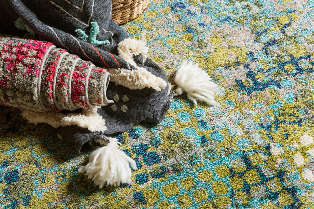 Orbira Moderner Teppich mit Kreisdesign | Elegante Wohnraumdeko | Weich & Pflegeleicht