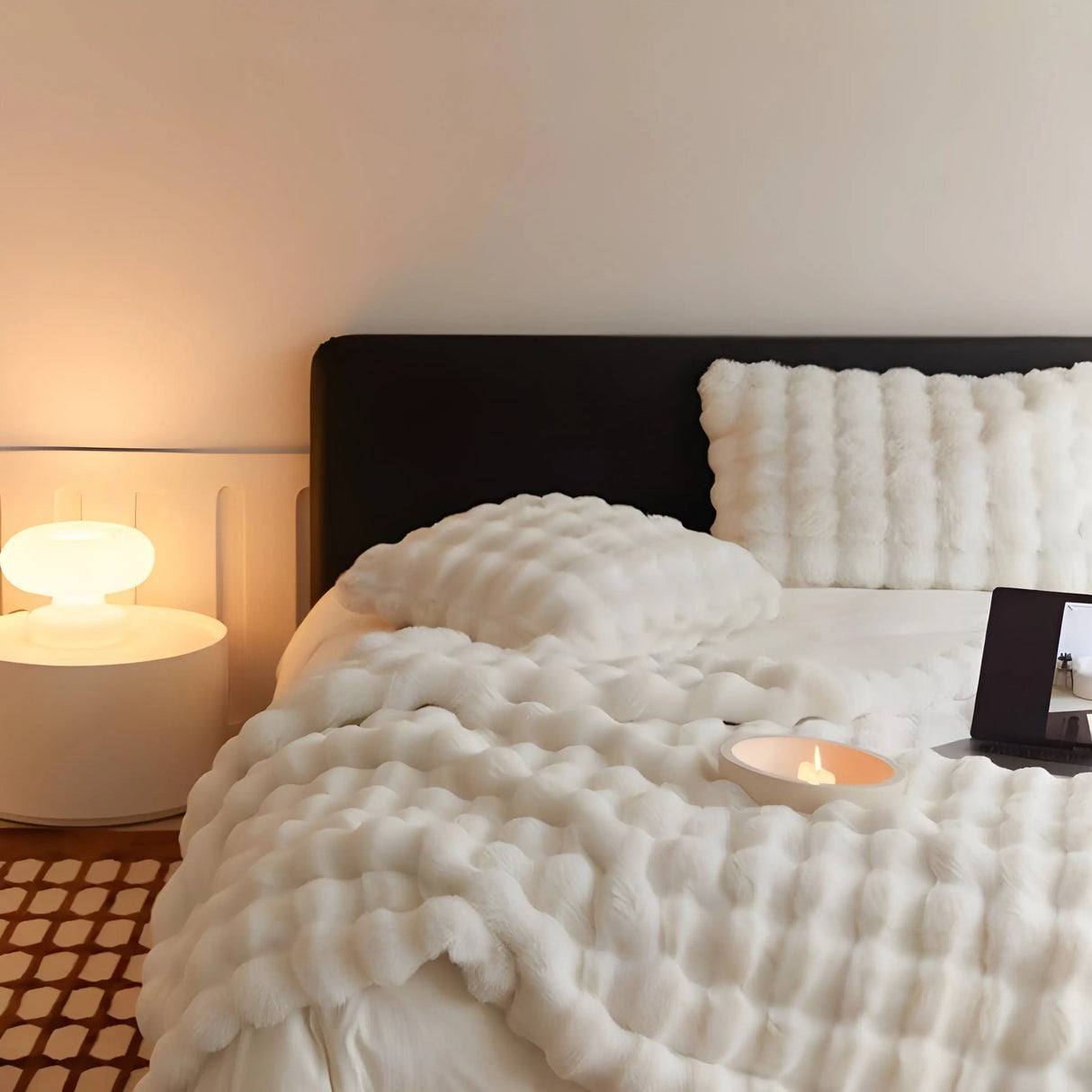 CozyHaven Bubble Decke | Flauschig & Komfortabel | Luxus Kuscheldecke in Stilvollen Farben