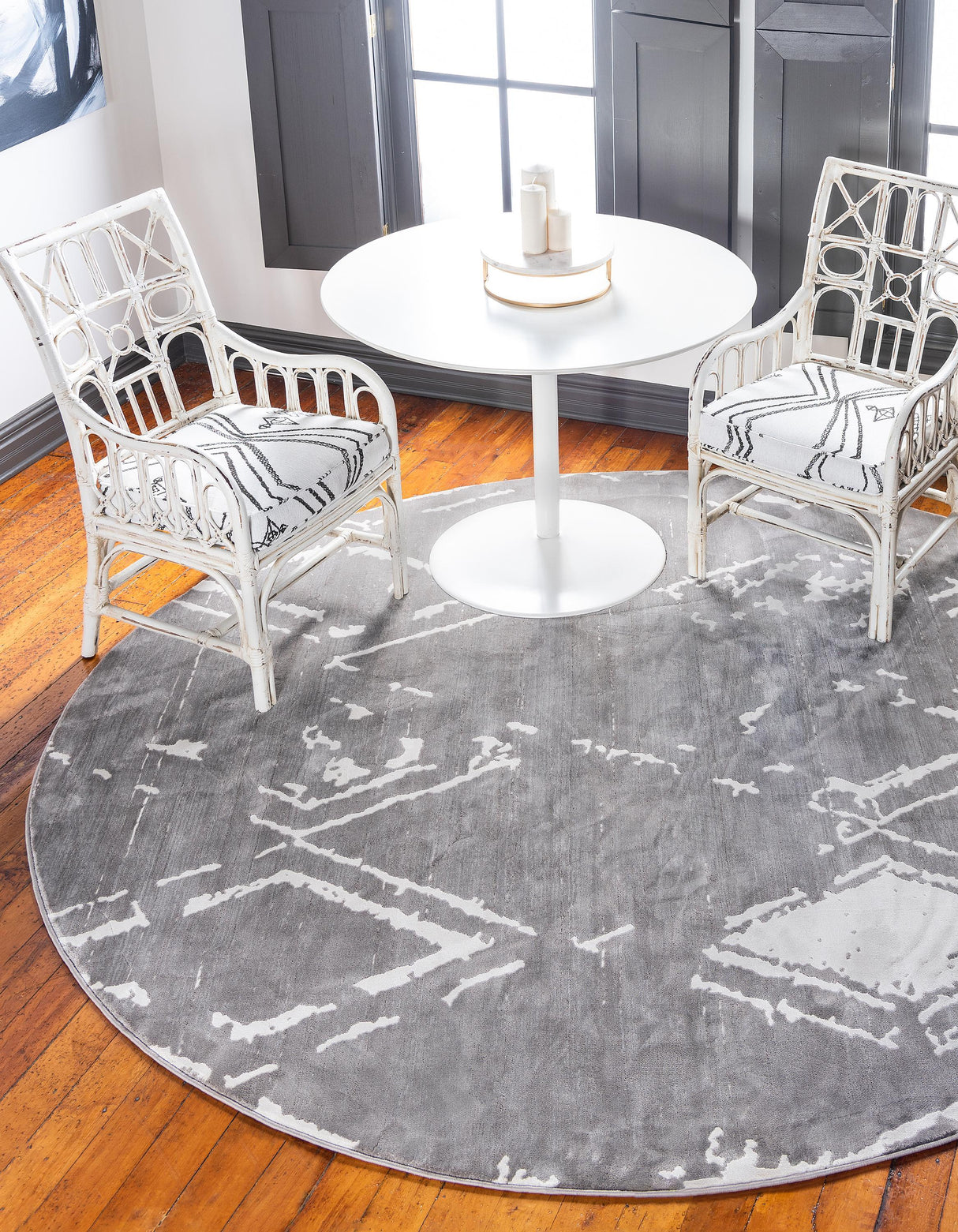 Rautanova Moderner Teppich mit verblasstem Rautenmuster | Weich & Strapazierfähig | Perfekt für Wohnzimmer & Schlafzimmer