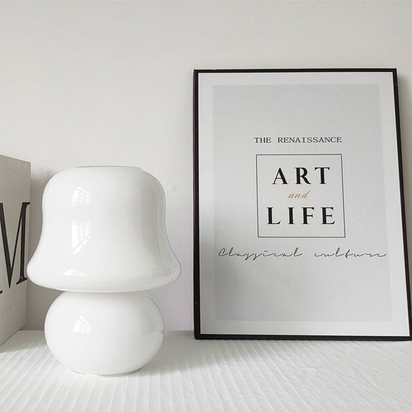 MushLume Glas Tischlampe | Französisches Design | Handgefertigt | Pilzform | Deko & Beleuchtung