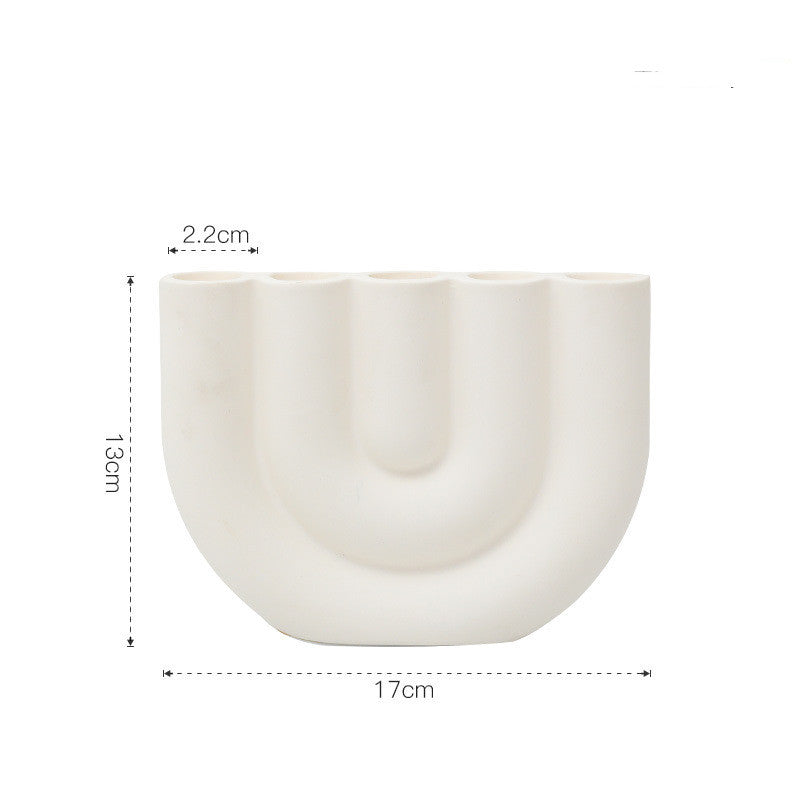 LumiVase Keramik-Kerzenhalter | Moderner weißer Kerzenständer | Deko für Zuhause & festliche Tischdekoration