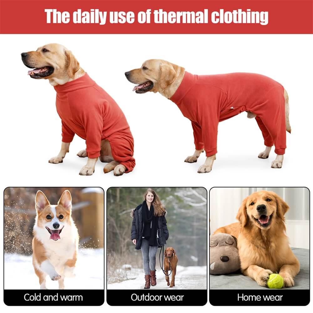 SnugTail Fleece Hundepyjamas | Kuschelige Schlafbekleidung | Für Große Hunde | Komfortabel und Warm