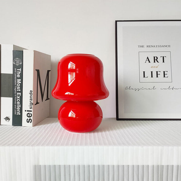 MushLume Glas Tischlampe | Französisches Design | Handgefertigt | Pilzform | Deko & Beleuchtung