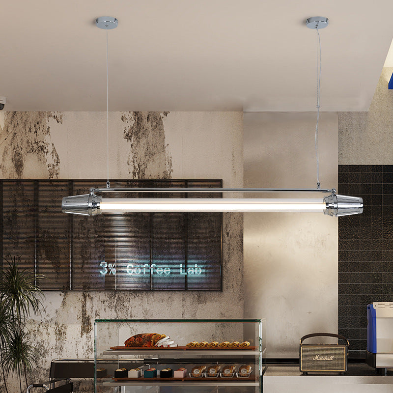 IllustraLine Industrial LED Hängeleuchte | Aluminium-Acryl Design | Esszimmerlampe | Warmweiß & Neutralweiß | Modern & Stilvoll