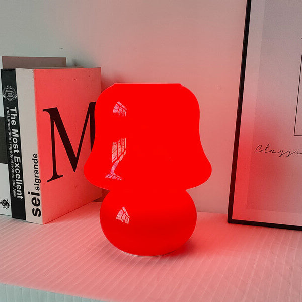 MushLume Glas Tischlampe | Französisches Design | Handgefertigt | Pilzform | Deko & Beleuchtung