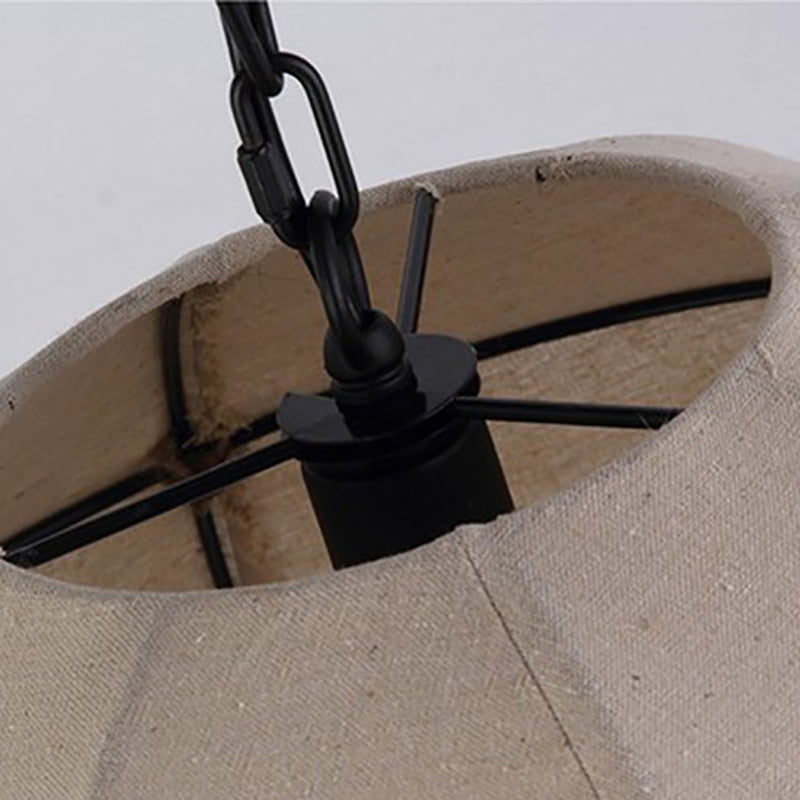 RustiShade Hängelampe | Halbrunder Stoffschirm | Rustikales Design | Für Esszimmer & Küche | In 3 Größen erhältlich