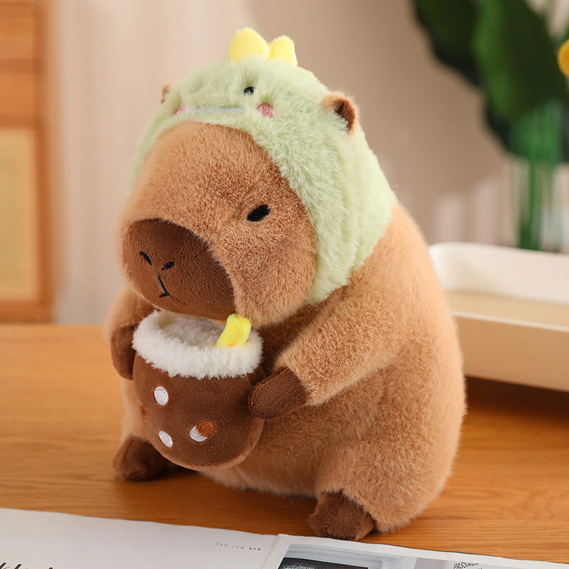 CuddleCapy Kuschelpuppe Plüsch | Capybara & Hase Design | Weiches Kuscheltier in Verschiedenen Stilen & Größen