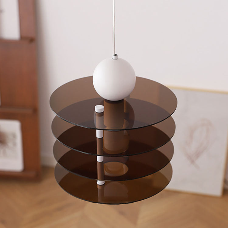 Aurova Nordic Acryl Pendelleuchte | Farbige Hängeleuchte | Modernes Design für Schlafzimmer & Wohnbereiche