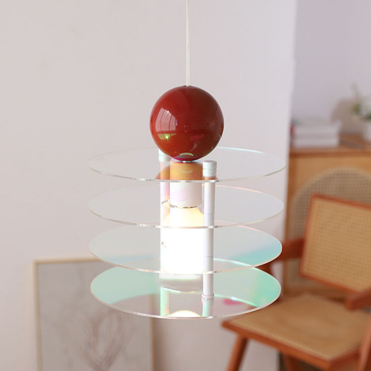 Aurova Nordic Acryl Pendelleuchte | Farbige Hängeleuchte | Modernes Design für Schlafzimmer & Wohnbereiche