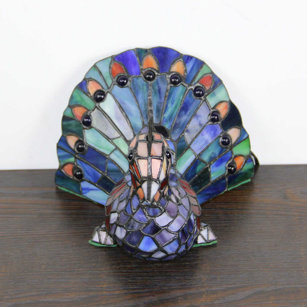 GlasVivo Tiermotive Tischlampe | Buntglas | Kreative Tiffany Deko | LED 1-Flammig