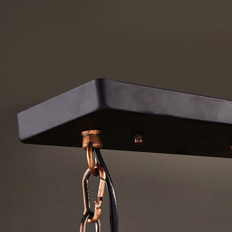 Farmora Kronleuchter | Traditionelles Bauernhaus-Design | Holz & Eisen | 3-flammige Beleuchtung für Esszimmer