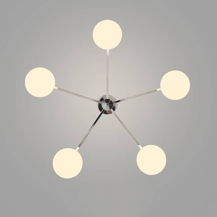 Elyrion AuraGlow Deckenleuchte | Nordisches Design | Glas & Metall | 3/4/5 Leuchten | Semi-Flush