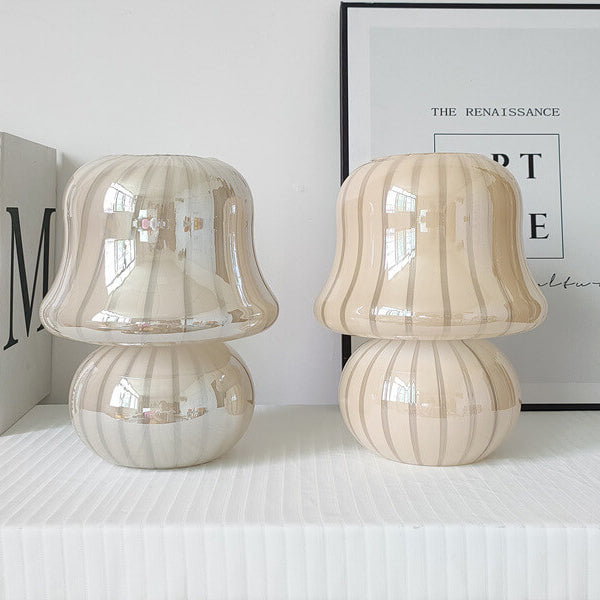 MushLume Glas Tischlampe | Französisches Design | Handgefertigt | Pilzform | Deko & Beleuchtung
