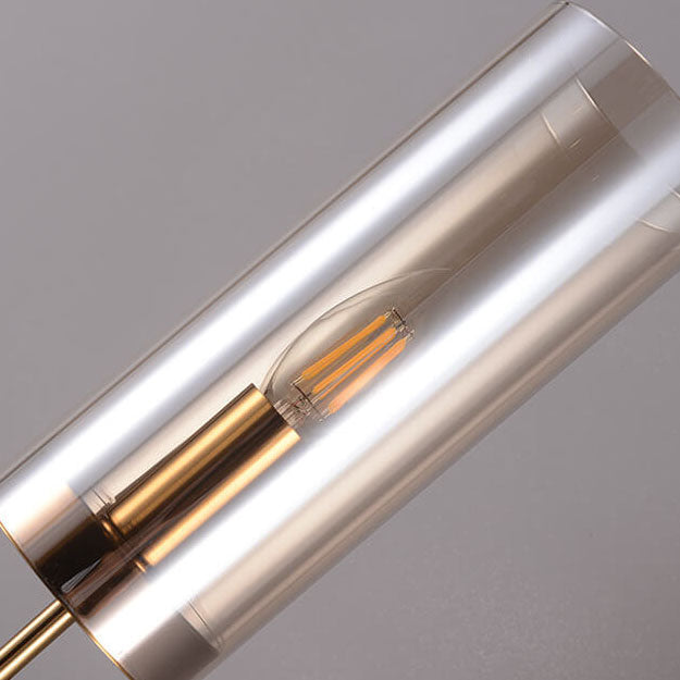 AstraGlas | Glas-Eisen Wandleuchte | 1- oder 2-flammig | Cognac & Hellblau